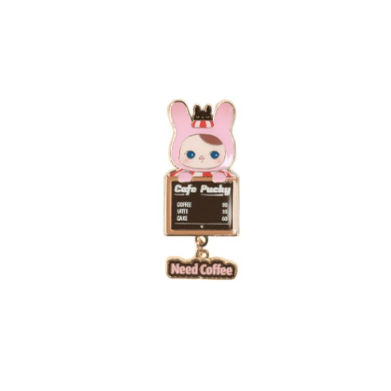 POP MART Pucky Elf Bunny Café Collection, Badge Mystery Boxes, Single Blind Box