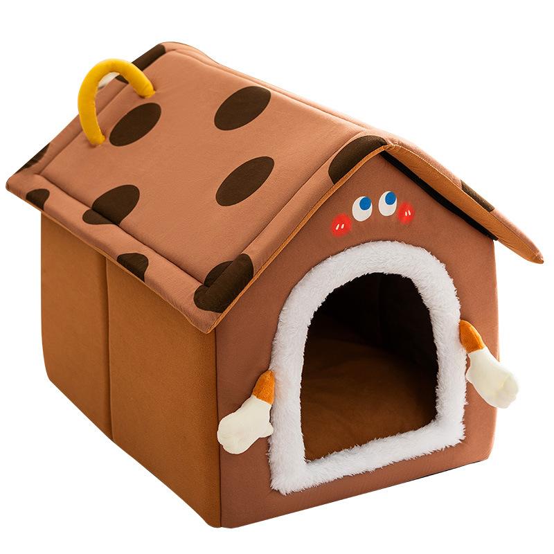 New Cheese Cookie House House Autumn and Winter Warm Enclosed Dog House Small Dog Sleeping Cat House Pet House