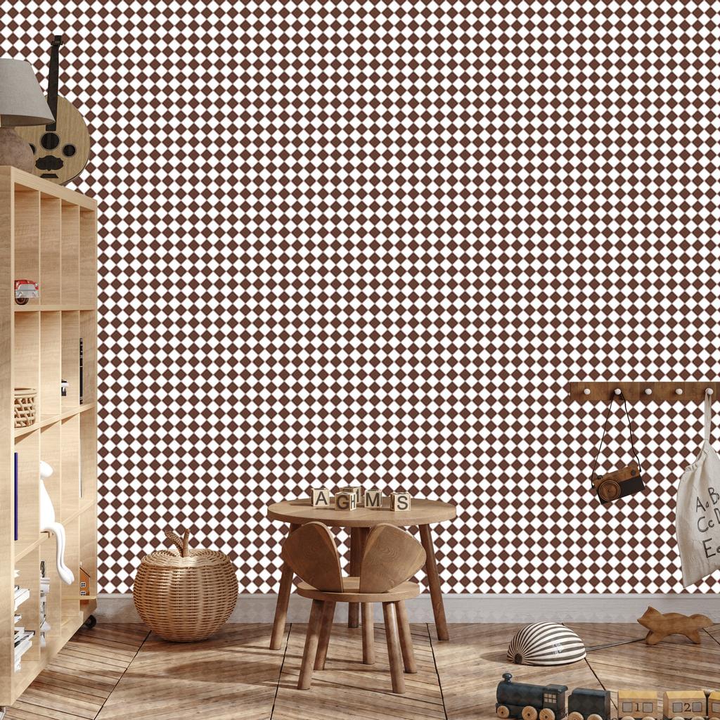 Geometric Diamonds Orange and Light Gray Wallpaper 50x1000