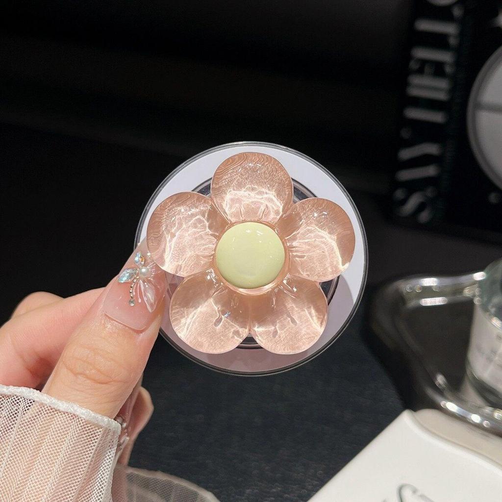 Sommer-Blumen-MagSafe Einziehbarer Handyhalter: Starker Airbag-Rückenaufkleber mit magnetischer Adsorption