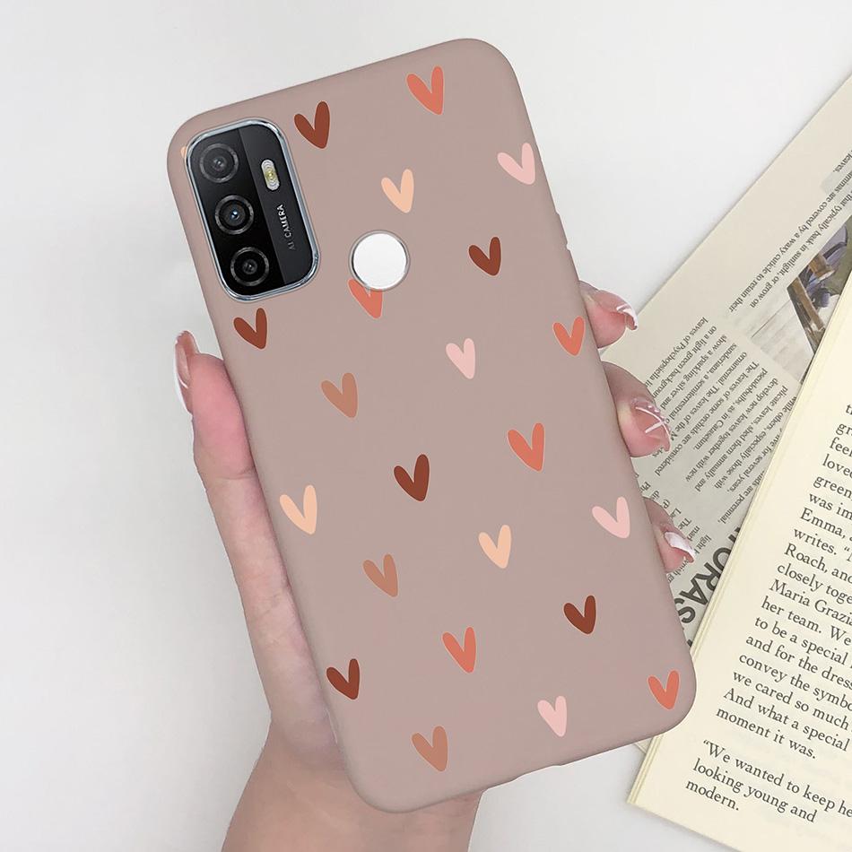 For OPPO A53S 2020 Case Cartoon Coque Heart Painted Silicone Phone Back Cover For Oppo A53s A 53s A53 S Oppoa53 2020 Shell Case