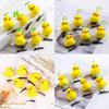6pcs Cartoon Spring Hair Clip Four Leaf Clover Duckbill Clip Fashion Headdress  Women Girl