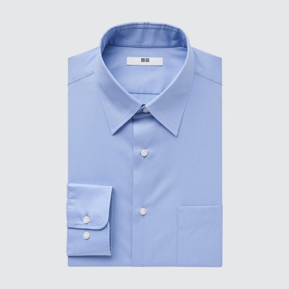

Рубашка UNIQLO JAPAN Fine Cross Broad, обычный цвет, с длинным рукавом