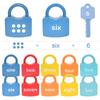 10 Stück Kinder Alphabet Schloss Schlüssel Spielzeug Set Auto Schlösser Montessori Pädagogisch Zahlen Zuordnung Homeschooling Wort Erkenntnis Mathe Spielzeug