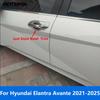 For Hyundai Elantra Avante -2024 2025 Carbon Fiber Door Handle Bowl Cover Trim Protector Exterior Accessories Car Styling