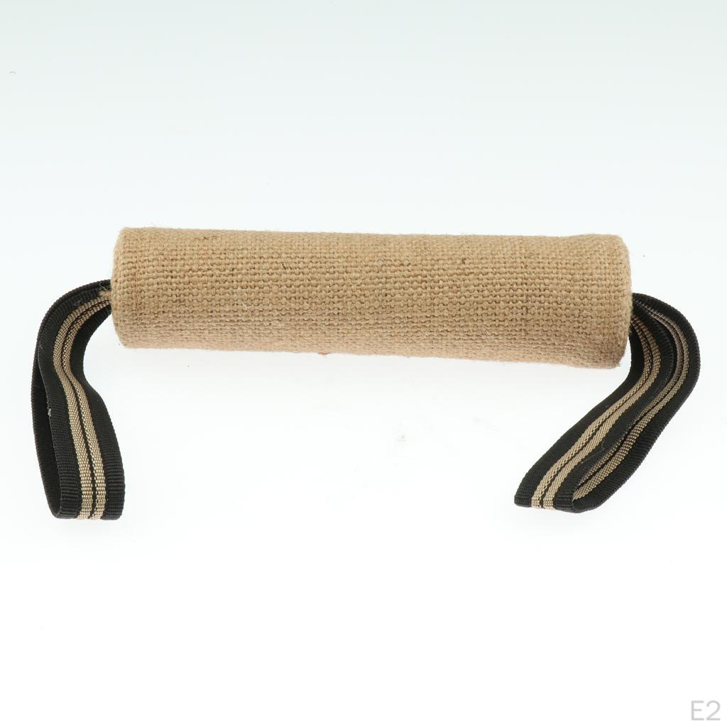 Biting Tug Toys with 2 Handles Jute Dog Chew Toy for Small Dogs Playing