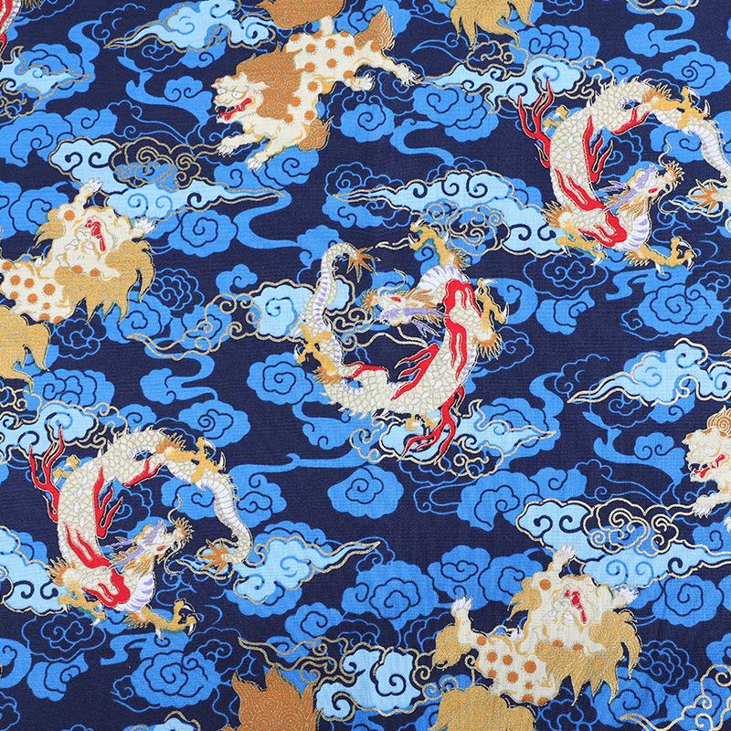 100*148cm Chinese Dragon Design Brocade Jacquard Satin Fabric For Cheongsam Kimono Sewing Diy Bag Handmade Patchwork Fabric