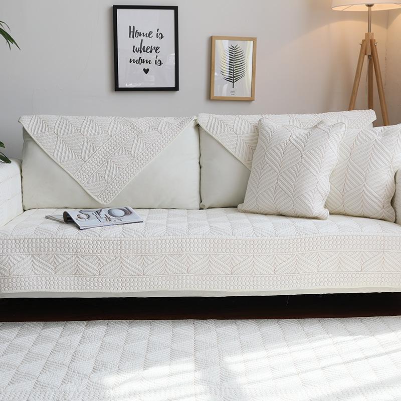 Summer Pure Cotton Sofa Cushion Fabric European Style Sofa Towel Slipcover Combination Non-Slip Simple Modern Four Seasons