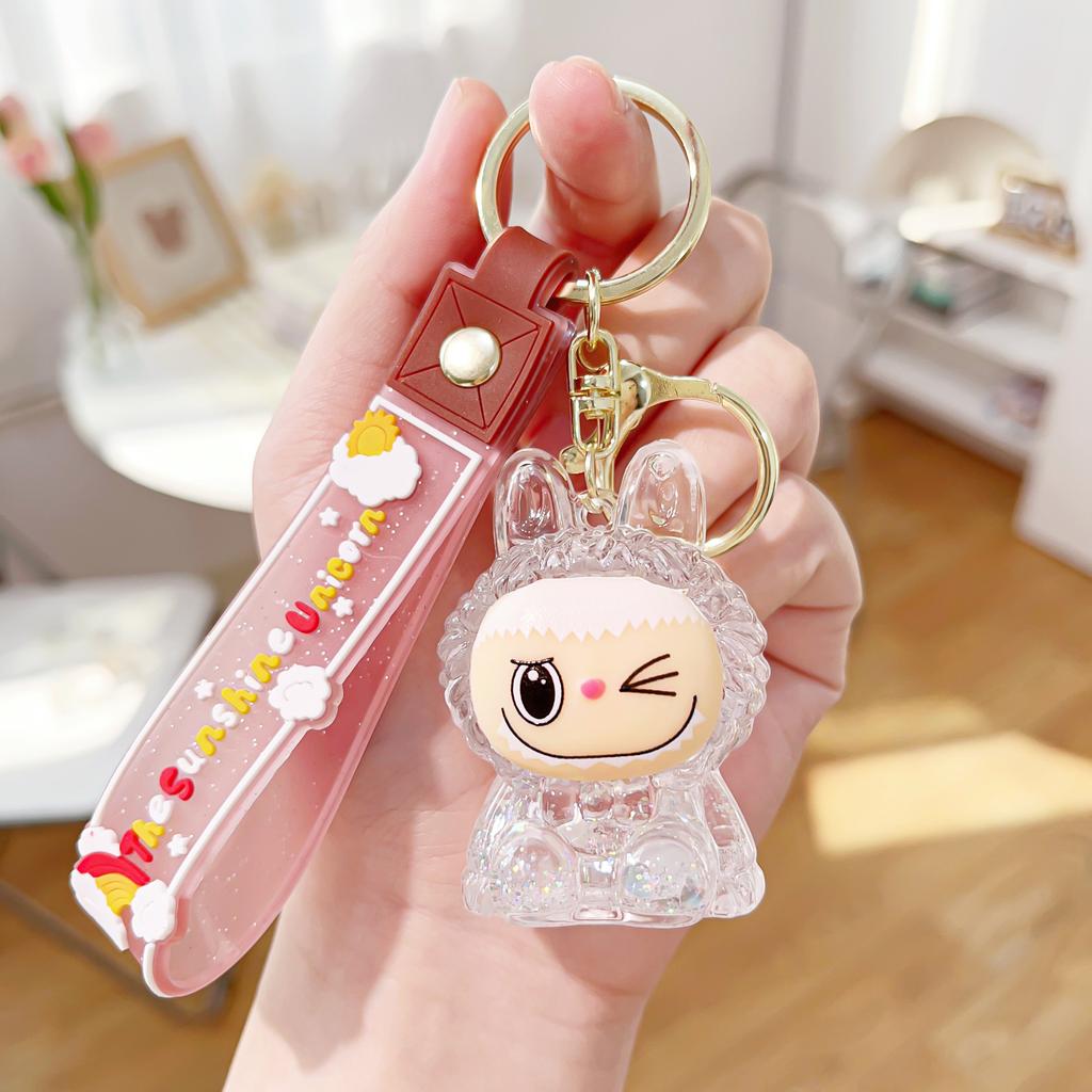 Acrylic Quicksand Oil Mini Keychain Bag Small Pendant Key Chain