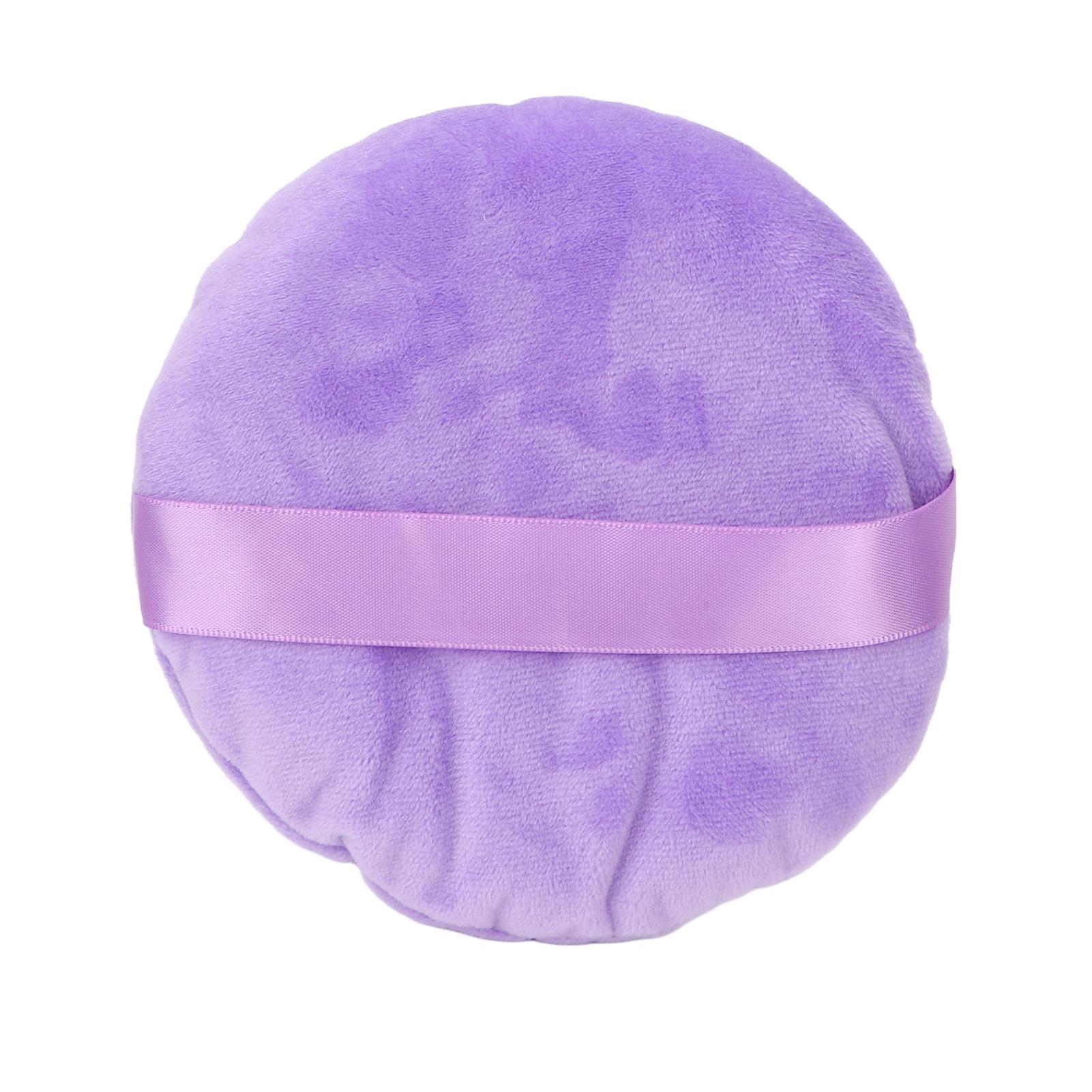 Puf de pudră pentru uz umed și uscat Lavabil Moale Puf de lebădă Ultra Mare Rotund pentru Pudră Vrac pentru Machiaj Piele violet