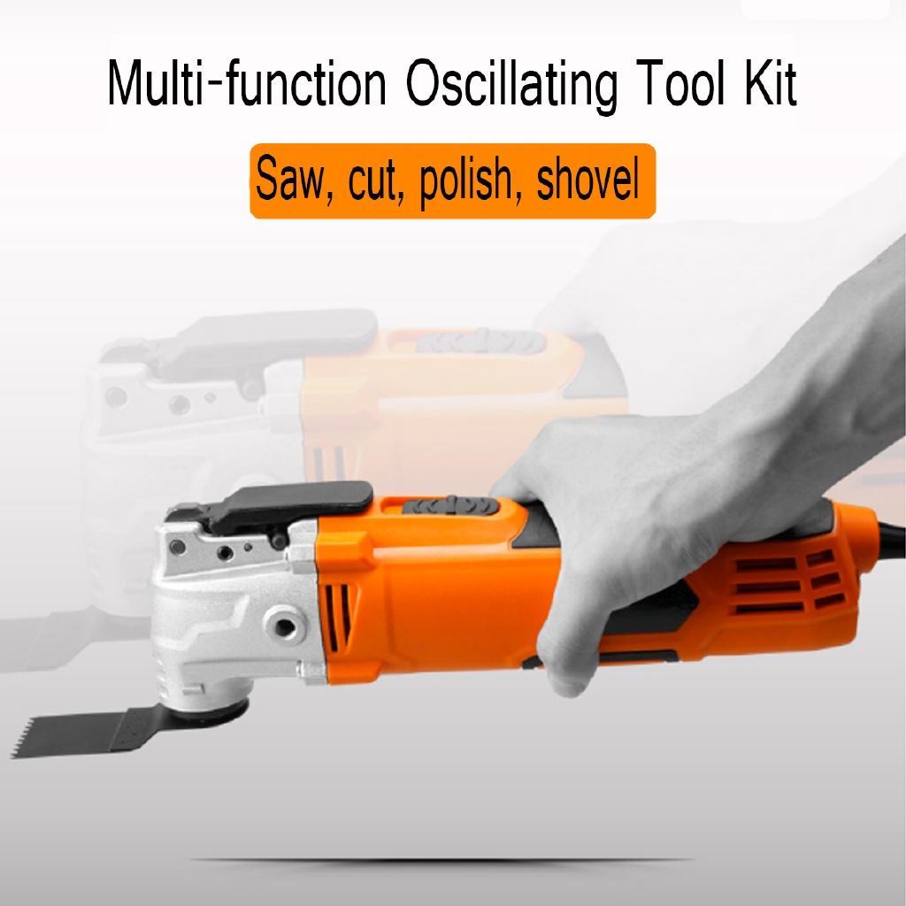 300W 220V Multi-function Oscillating Tool Kit Electric Woodworking Cutting Machine Wood Laminator Cutter Trimmer Saw