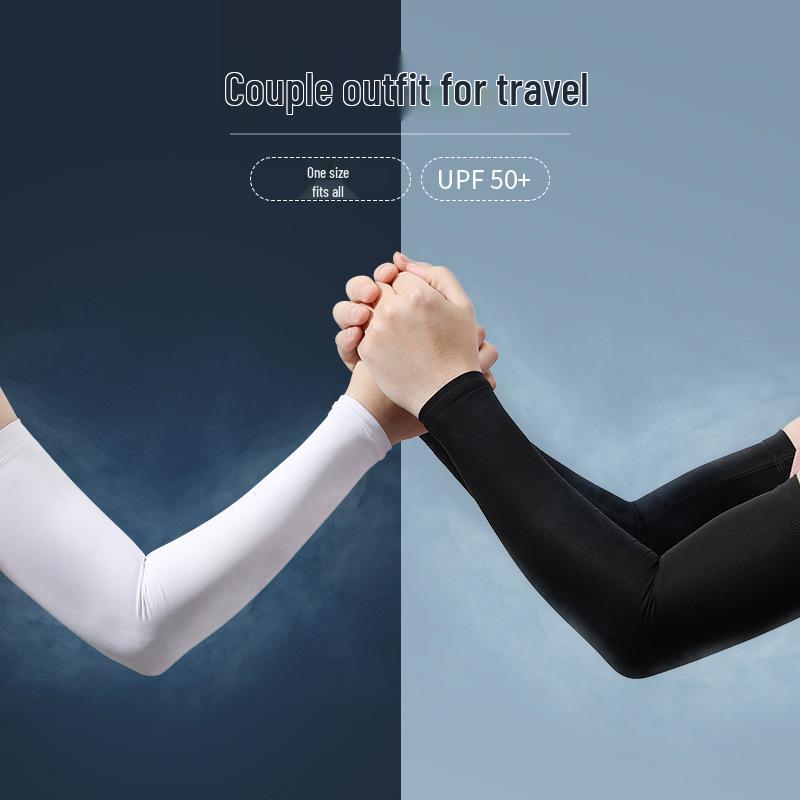 Unisex Ice Silk UV Protection Arm Sleeves for Summer Sports & Cycling