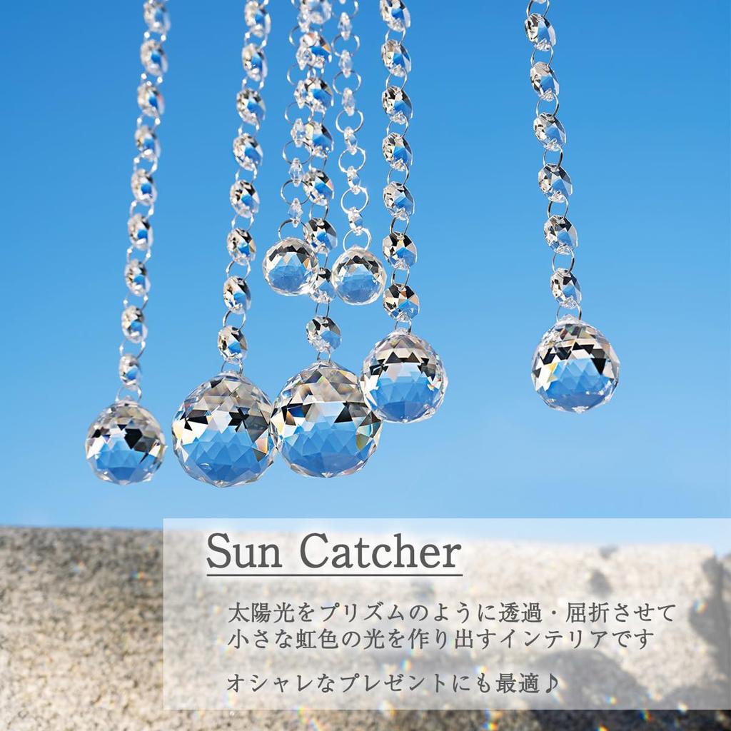 SALUDABLE Suncatcher Crystal Ball Prism Suncatcher Parts (40mm, Set of 4)