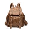 Fashion Rivets Backpacks for Women Shoulder Bags Soft Leather Daypack Luxury Travel Bag Large Capacity Schoolbag Female Bagpack