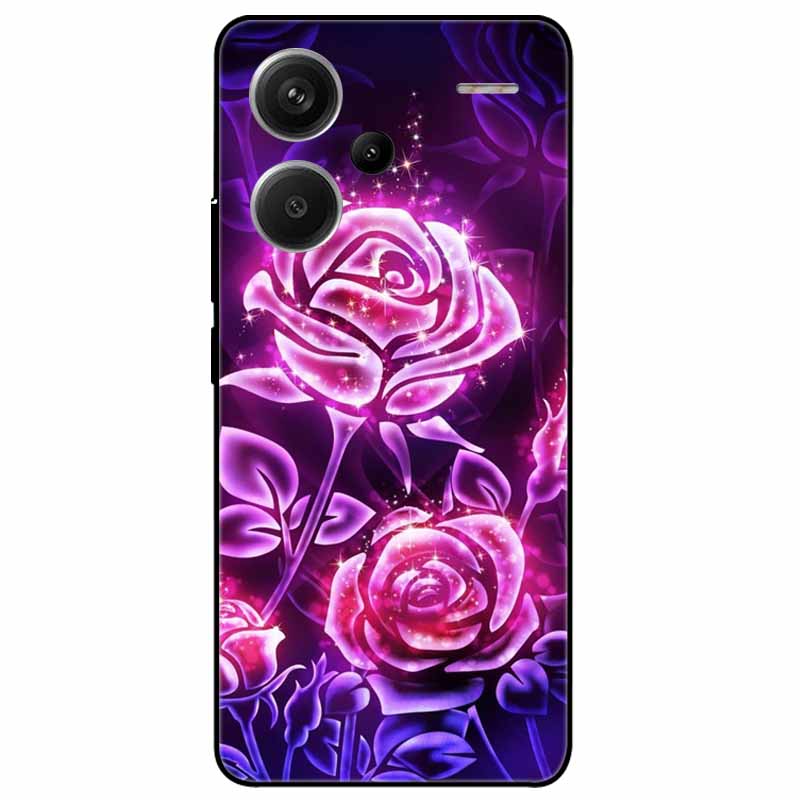 For Redmi Note 13 Pro Plus 5G Pro+ Case Soft Black Painted Cats TPU Funda For Xiaomi Redmi Note 13 Pro 5G Note13 Silicone Cover