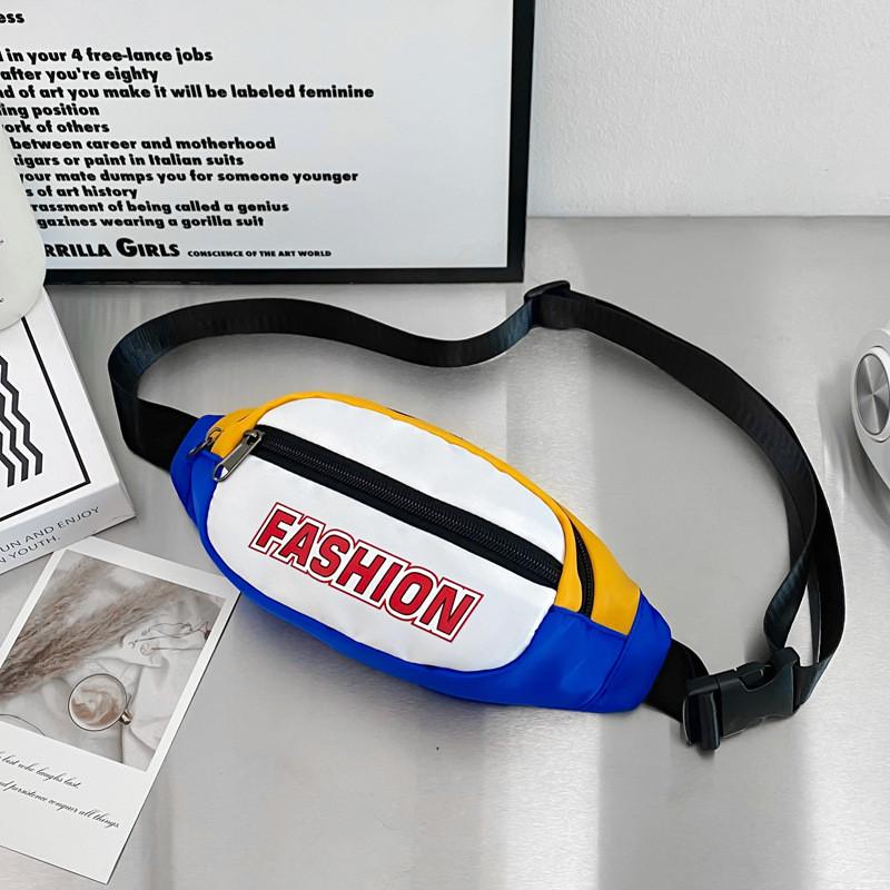 Trendy Korean Style Children's Crossbody Bag With Color Block Design For Kids