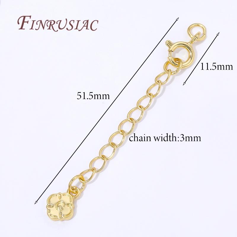 

2/4/6Pcs 18K Gold Plated Extension Chain For Jewelry Making,Chains with Spring Clasps Connectors For Necklaces DIY Accessories 2 pieces