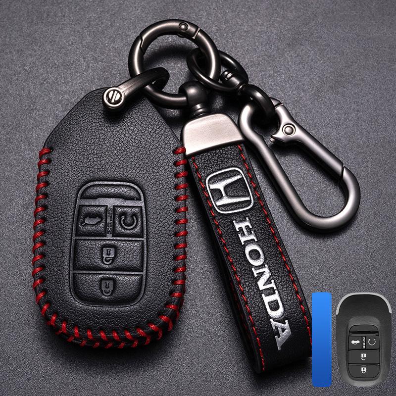 

Leather Car Key Remote Cover Full Case Accessories For Honda Civic Accord HR-V CR-V CRV 11th 2022 2023 City Fit Odyssey Jade