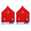2Piece Festival Snowflake Designs Chair Cover Sturdy Machine Washable for Indoor Holiday Parties