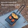 Kleine Camping-Bratpfanne Outdoor Mini Tragbare Grillpfanne BBQ Backschale Pfanne Reise Wandern Picknick Camping Kochgeschirr Grillwerkzeug