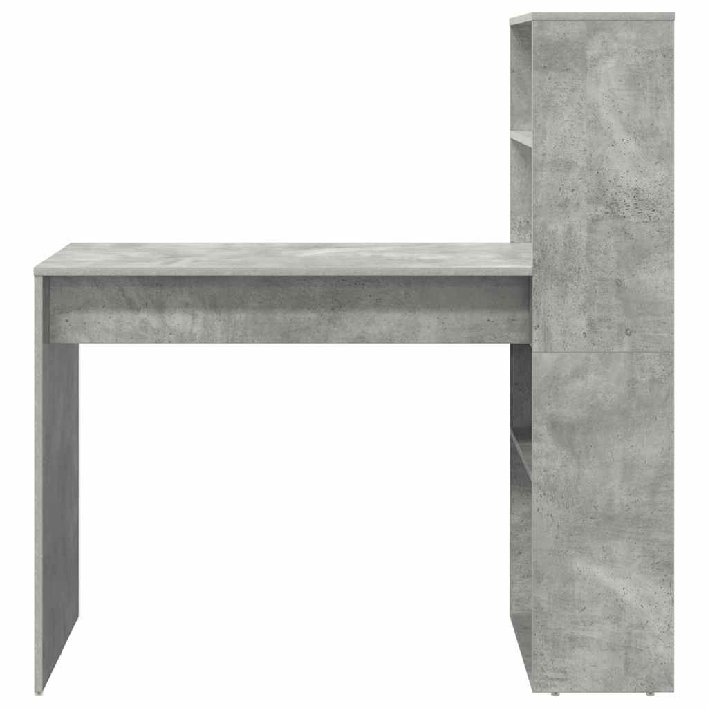Concrete Grey Desk 113 X 54 X 120 Cm Particleboard