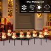 Solar Powered Christmas Snowman Lawn Stake Light Outdoor Garden Decor Ground for Yard Patio Holiday Atmosphere Lighting