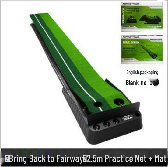 Indoor Ball Return Golf Putting Practice Set with Baffle - Portable and Popular