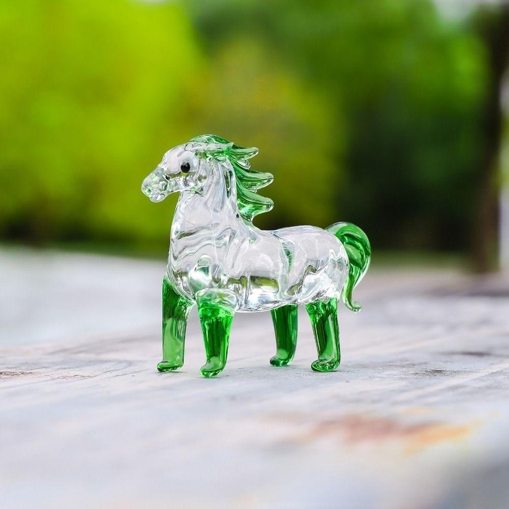 Minimalist Design Crystal Horse Statue Colorful Decorative Sturdy Miniature Horse Figurine 3D Figurine Realistic