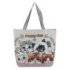Cat Canvas Tote Bag With Embroidery For Casual Travel And Shopping