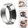 Stainless Steel Espresso Dosing Funnel Compatible Coffee Grinder Powder Dispenser Ring for Home Office Restaurant Use