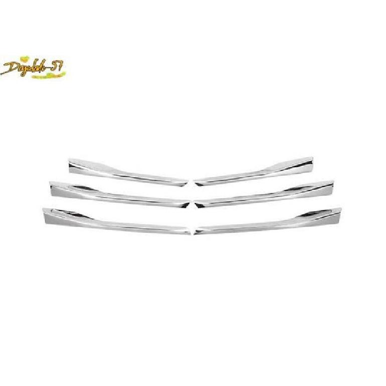 Chrome Steel Front Fog Light Lamp Strip Trim 6PCS Fit For Cadillac XT5 2017-