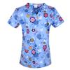 Hennar Women Scrub Top   Uniforms V-Neck Short Sleeve S-5XL Hospital Clinical scrubScrubs Top
