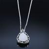Collana Ciondolo Occhio Blu Malvagio Turco per Donne Uomini Acciaio Inossidabile Colore Argento Occhi Fortunati Amuleto Gioielli di Protezione N8022S01