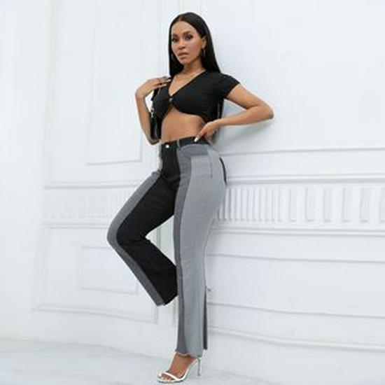 Spring/Summer Elastic Ripped Eyelet Bandage Denim Hot Pants Shorts for Women