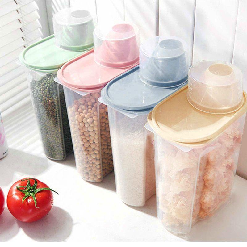 Eco-friendly 4x Cereal Containers Dispenser With Moisture-proof Pour Lid 2.5l