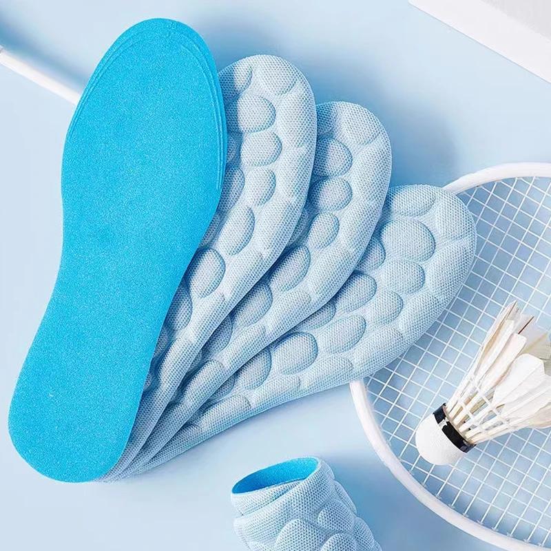 4D Sport Insoles for Shoes Women Men Deodorant Breathable Cushion Running Insoles for Feet Orthopedic Massage Running Care Pads