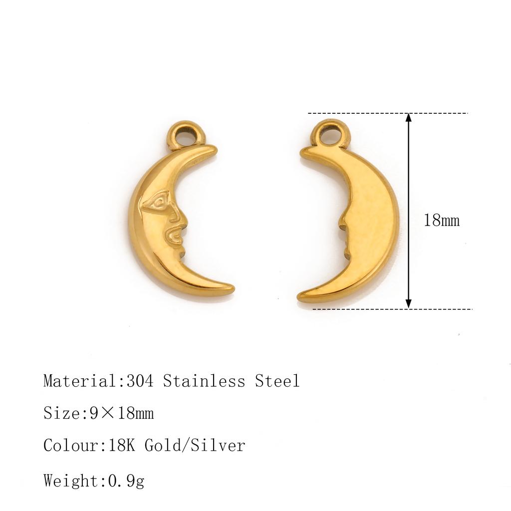 3Pcs Cute Small Bear/Luckly Clover/Heart/Sun Flower Charms PVD Plated Gold Pendants DIY Necklace Bracelet Earring Jewelry Making