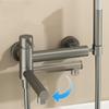 Bathroom Bathtub Shower Faucet with Swivel Tub Spout and Handhold Shower Brass Wall Mounted Hot Cold Water Mixer Bath Tap