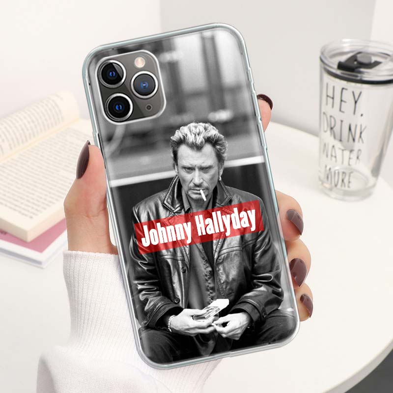 

Johnny Hallyday Music Coque Phone Case For iPhone 11 12 13 14 15 16 Pro Max 7 Plus 8 + X XR XS 16E SE Apple Soft Fundas Cover 11 iPhone 16