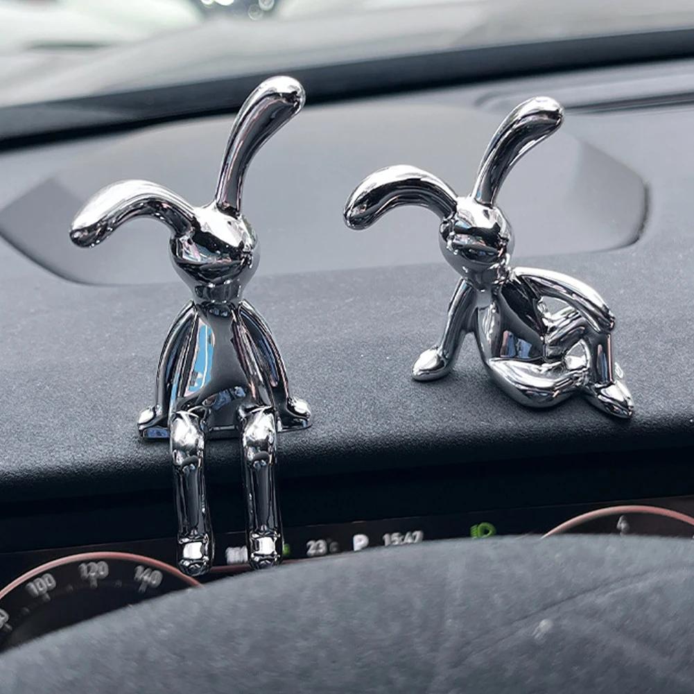 Car Interior Center Console Decoration Cartoon Rabbit Personality Ornament Decor for Room Dining Table Decoration Desk