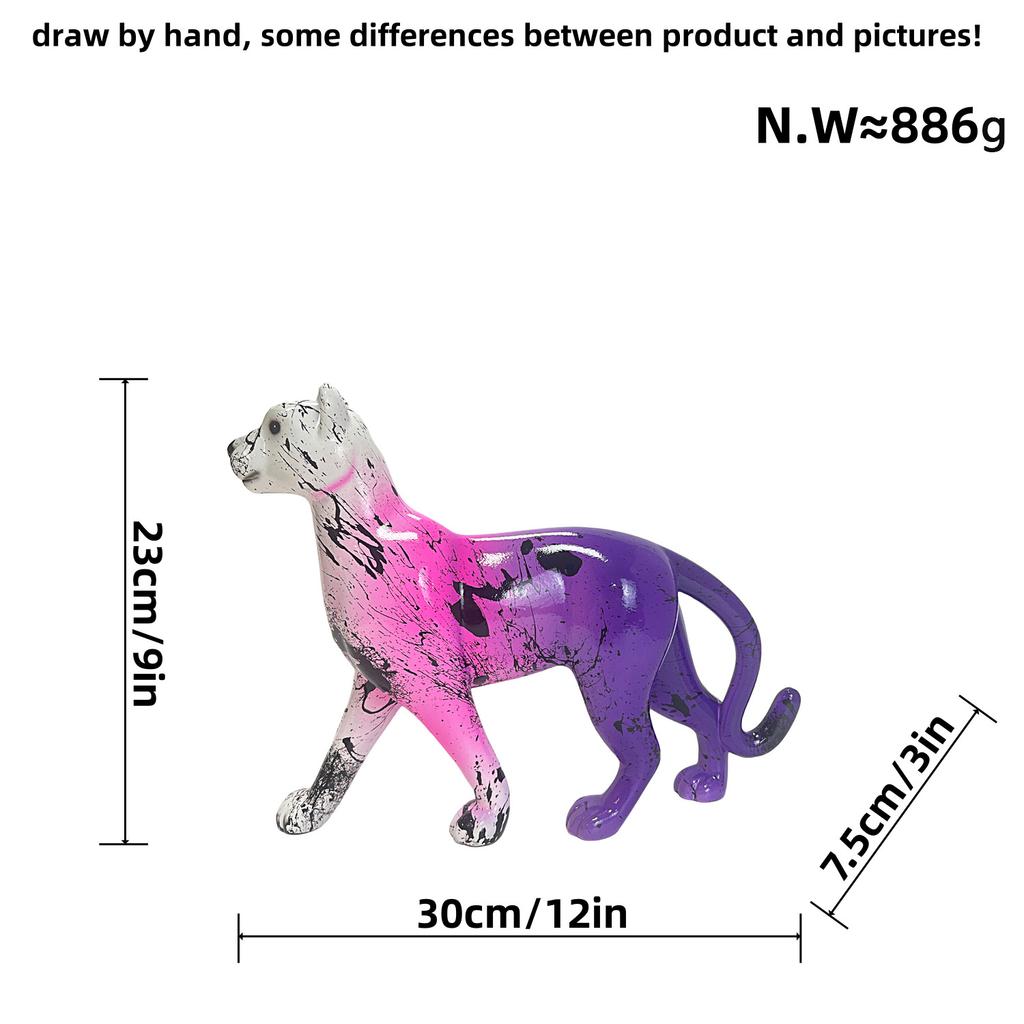 New Walking Leopard Ornaments Bedroom Office TV Cabinet Home Statue Craft Living Room Decoration