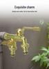 Retro Brass Dual-Outlet High Flow Anti-Freeze Crack-Resistant All-Copper Washing Machine Faucet
