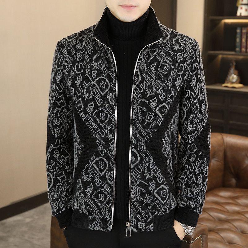 High-Grade Men's Thick Wool Jacket, Handsome Stand Collar, Short Style, Casual Zipper, Autumn/Winter Hot Seller