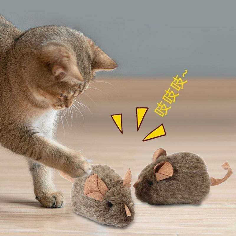 1/2/3 Pièces Jouet Chat Peluche Rigolo Souris Simulation Couinante Souris Interactives Jouet Chat Résistance à la Morsure Jouets Chat Animal de Compagnie Fournitures Chaton