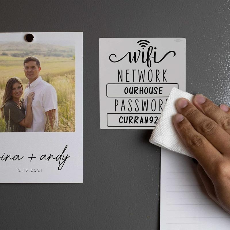 1PC Acrylic WiFi Password Wall Sign, Can Write Hotel Room Network Sign