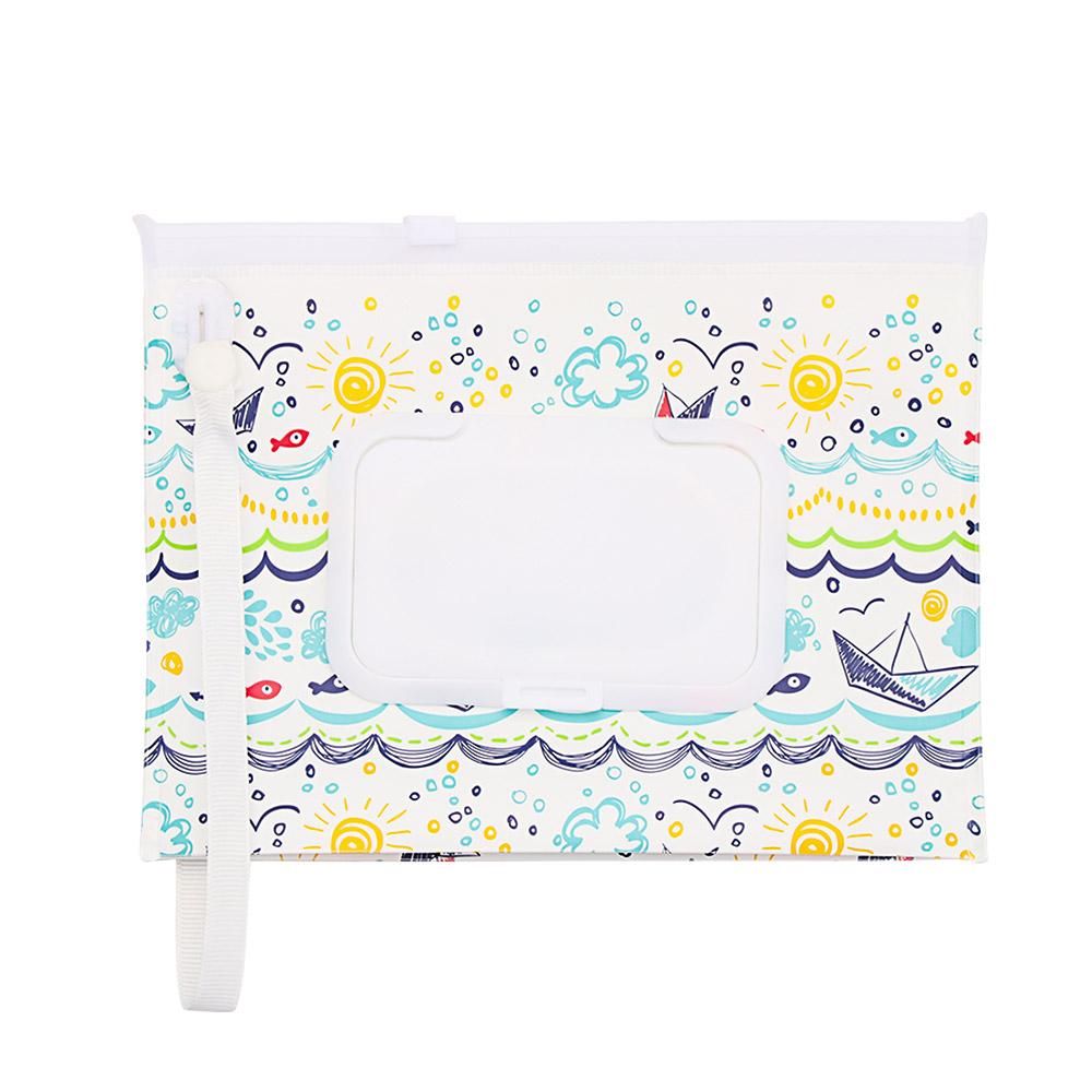 Portable Flip Cover Carrying Case Stroller Accessories Cosmetic Pouch Wet Wipes Bag Tissue Box