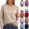 Women's Casual Lightweight Crewneck Pullover Knit Sweater for Everyday Wear