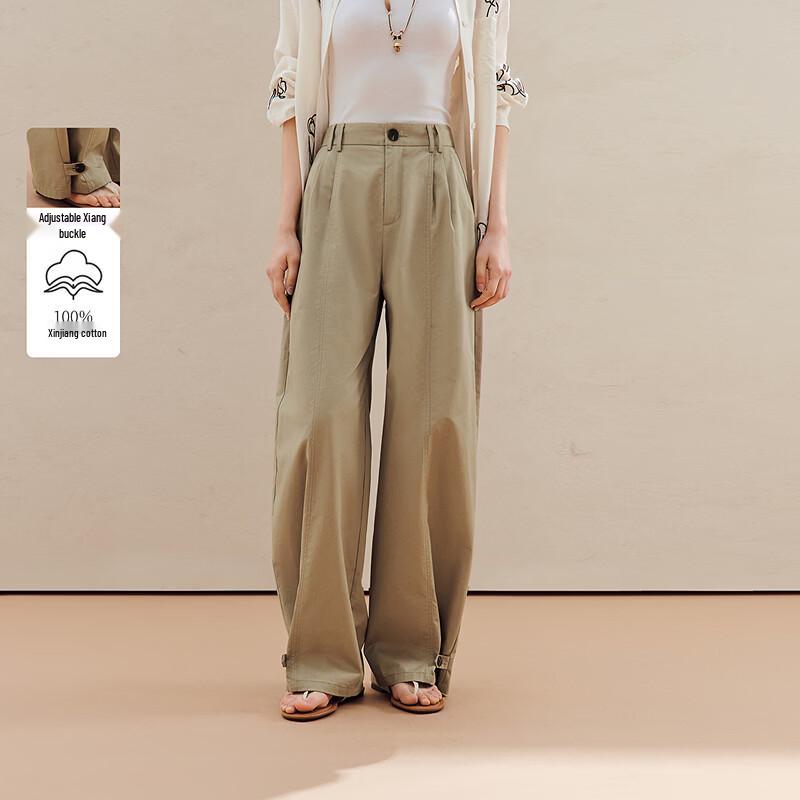 INMAN Women s 100% Xinjiang Cotton Relaxed Wide-Leg Lantern Pants 27