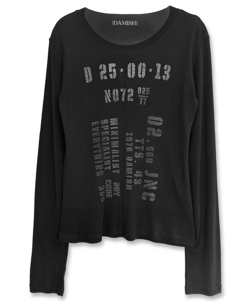 Damiswi Stencil Numbering Long Sleeve_Black