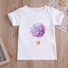 Kawaii Heart Balloon Cartoon Printed Summer Children's Fashion Cute Polyester Comfortable Top